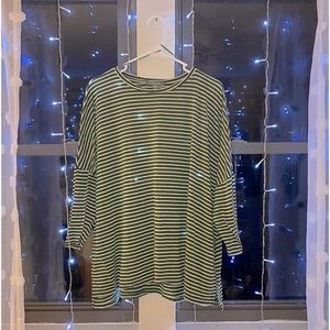 3/4 Sleeve Tee with Stripes